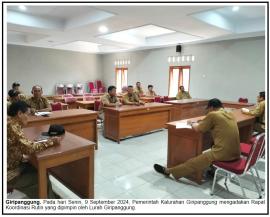 Rapat Koordinasi Rutin Pemerintah Kalurahan Giripanggung Dipimpin Lurah Ngadi